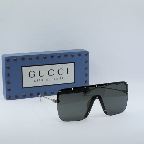 FINAL PRICE NEW GUCCI GG1245S 004 GOLD/GREY SUNGLASSES - Picture 1 of 11